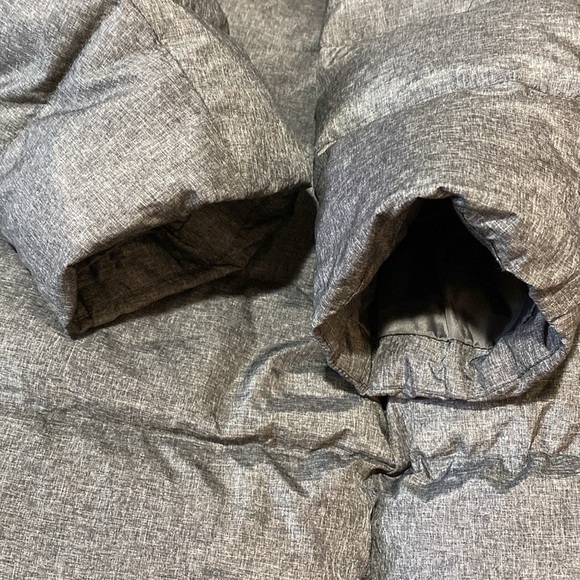 Lands End Water Resistant Down and Feather Parka 2X Gray Heather,Hood - Picture 5 of 6